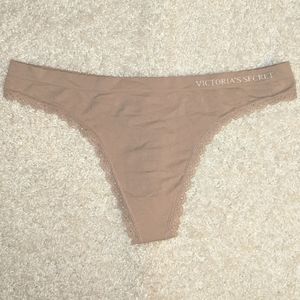 NWOT VS Beige Thong Tanga Panty XL